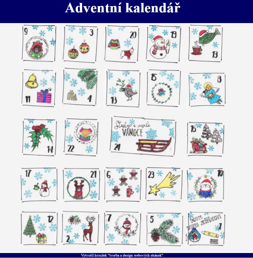 Adventní kalendář online