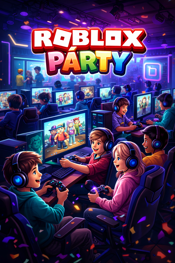 Roblox párty - klub Prádelna