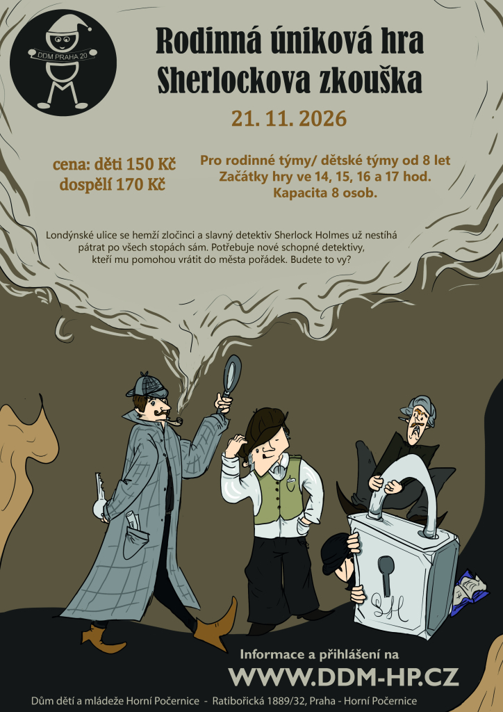 Úniková hra Sherlockova zkouška - 14:00