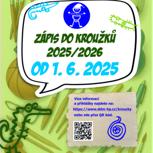 Zápis kroužků 2025/2026 od 1. 6. 2025