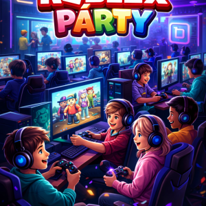 Roblox párty - klub Prádelna